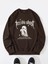 Unisex Terrible Ghost Baskılı Oversize Sweatshirt 1