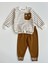 Küçük Dino Çizgili Erkek Bebek Ikili Takım - Tarçın 1