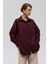 Phoebe Oversize Bordo Gömlek 9