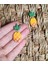 Pineapple El Yapımı Sarı Ananas Küpe - Canlı ve Özgün 4