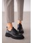 Dravel Bağcıklı Kadın Loafer- Siyah 1