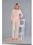 Kadın Pamuk Sevimli Desen Uzun Kollu Kışlık Pijama Takımı 09-276 1