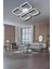 Yasemin White Chrome Tek Renk Modern Plafonyer LED Avize 3