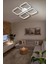 Yasemin White Chrome Tek Renk Modern Plafonyer LED Avize 4