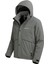 Erkek Gri Su ve Rüzgar Geçirmez Çıkartılabilir Kapüşonlu Softshell Mont&kaban 2