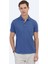 Lacivert Polo Yaka Pamuk Karışımlı T-Shirt 1