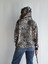 Kadın Kapüşonlu Kanguru Cepli Leopar Desenli Uzun Kol Oversize Sweatshirt 5