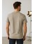 Erkek Haki Bisiklet Yaka Slim Fit Basic Tişört 2
