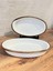Oval Derin Seramik Fırın Kabı – Rustik Detaylı 2li Set 6