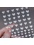 Gümüş Simli Kalp Tırnak Süsleme Stickerı Nail Art Süslemeleri 1