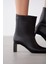 Lowen Hakiki Deri Sivri Burun Kadın Bot- Siyah 3