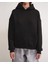 2022 Unisex 3iplik Basic Polarlı Kapüşonlu Sweatshirt Hoodie Siyah 4