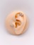 Cerrrahi Çelik Piercing ( Pirsing ) Zirkon Damla Taşlı Kelebek Tragus Helix Piercing (1ADET) 1