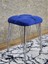 Kare Krom Kaplama Telli Ayaklı Tabure - Oturak - Bar Taburesi - Ayaklı Tabure Mavi Renk 48 x 33 Boyut/ebat 1
