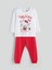 Yeni Sezon Bisiklet Yaka Hello Kitty Baskılı Kız Çocuk Pijama Takımı 1
