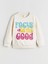 Yeni Sezon Bisiklet Yaka Kız Çocuk Sweatshirt 2'li 4