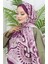 Desenli Soft Şal 70314-07 Mürdüm Pembe 2