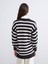 Yeni Sezon V Yaka Çizgili Kadın Triko Hırka 4