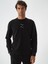 Erkek Siyah Pamuk Dokulu Regular Fit Sweatshirt 2