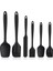 Isıya Dayanıklı Yanmaz Yapışmaz Silikon Spatula Seti 6 Parçasiyah 1