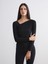 Yeni Sezon Asimetrik Yaka Büzgülü Bluz 1