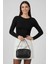 Yanı Büzgülü Bluz Siyah T4322 1