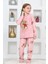 Kız Çocuk Welsoft Kumaş-Göz Bantlı Ayıcık Baskılı Pijama Takımı 12293 1