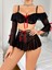 Kadın Siyah Etek Bustiyer Sexy Gecelik Takım 2157 1