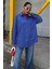 Klasik Oversize Poplin Gömlek -Lacivert 2