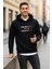 Sandro Kapüşonlu Erkek Sweatshirt Siyah 3
