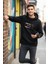 Sandro Kapüşonlu Erkek Sweatshirt Siyah 4