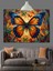 Parlak Turuncu Kelebek Kanatları Detayı Dekoratif Kanvas - Mdf Ahşap Tablo 4