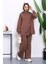 Koyuv Vizon Iki Iplik Oversize Pantolonlu Takım 2