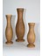 Dekoratif Ahşap Vazo Seti - 3'lü - Masif Gürgen - Ceviz & Iroko Renk Seçenekli 1