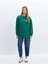 Yeni Sezon Bisiklet Yaka Baskılı Oversize Kadın Kalın Sweatshirt Tunik 2