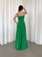 Esnek Kumaş Ip Askılı Yırtmaç Detaylı Uzun Abiye ve Mezuniyet Elbisesi Yeşil 582189 4