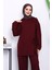 Mürdüm Yan Bağlamalı Tunik Pantolonlu Modal Takım 3