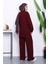 Mürdüm Yan Bağlamalı Tunik Pantolonlu Modal Takım 4