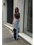 Pinterest Tasarım Gül Detaylı Palazzo Kot Pantolon Ithal Kumaş 4