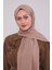 Çikolata Kahve Düz Tensel Şal 3