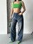 Baggy Süper Taş Bıyık Yıkama Kahve Tint Jeans Pantolon D2007 1
