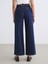 Yeni Sezon Beli Kemerli Wideleg Kadın Jean Pantolon 4