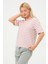 Kadın Çizgili Tişört Oversize T-Shirt 1