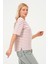 Kadın Çizgili Tişört Oversize T-Shirt 2