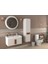 Pio 100CM Antique White (Beyaz) Ahşap Kulplu Banyo Dolabı (Ayna+Lavabo+Alt Dolap) 4