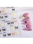 Pastel Kurdele Tırnak Süsleme Stickerı Nail Art Süslemeleri 1