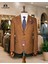 Italyan Kesim Özel Tasarım Erkek Blazer Süet Ceket Tarçın 1