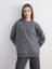 Yeni Sezon Bisiklet Yaka Oversize Kadın Sweatshirt Tunik 1