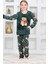 Kız Çocuk Welsoft Kumaş-Göz Bantlı Ayıcık Baskılı Pijama Takımı 12293 1
