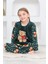 Kız Çocuk Welsoft Kumaş-Göz Bantlı Ayıcık Baskılı Pijama Takımı 12293 2